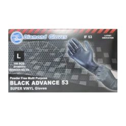 Gloves Vinyl Black Lg 100ct Powder Free-wholesale