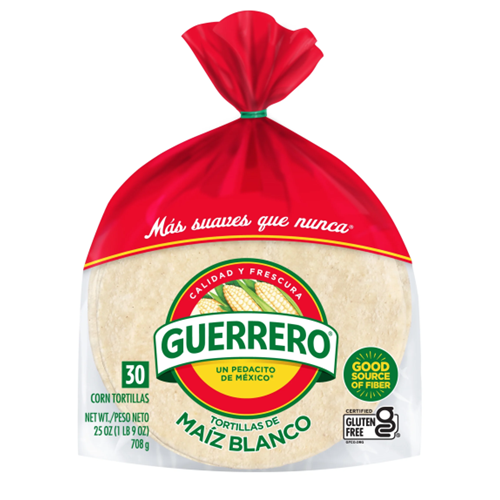 Guerrero Corn Tortilla 30ct White 25oz-wholesale Guerrero Corn Tortilla 30ct White 25oz-wholesale
