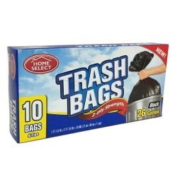 H.S Trash Bags 10ct 26 Gl + Ties 2-Ply-wholesale