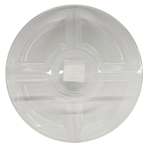 Serving Tray 5 Sections Rnd 13in Clear-wholesale Serving Tray 5 Sections Rnd 13in Clear-wholesale