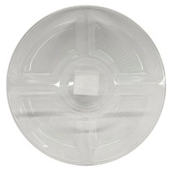 Serving Tray 5 Sections Rnd 13in Clear-wholesale
