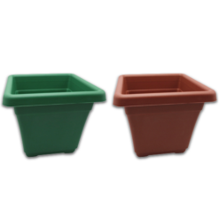 Plant Pot Plastic Sqr 13X11.8 Asst-wholesale