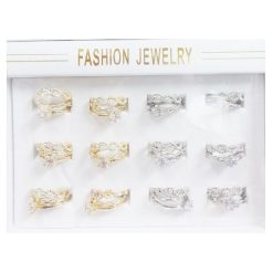 Fashion Rings Set 3pc Silver & Gold-wholesale