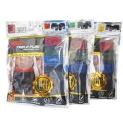 Triple Play Mens Boxer Briefs 3pk Asst S-wholesale