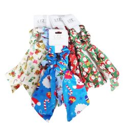 X-Mas Scrunchie 1pc Asst-wholesale