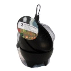 Salsa Bowls 3pc Black-wholesale