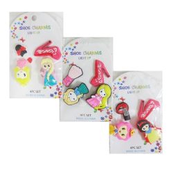 Shoe Charms 4pk Princess Asst-wholesale