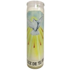 Candle 8in Espiritu Santo White-wholesale