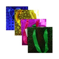 Gift Bags Hologram XSmall Asst Clrs-wholesale