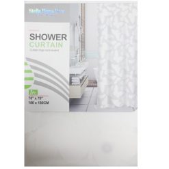 Shower Curtain 70X70 White Butterfly-wholesale