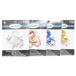 Balloons Foil Set 7ct #2 Asst Clrs-wholesale