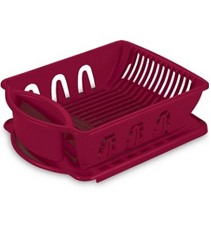 Sterilite Sink Set 2pc Classic Red-wholesale Sterilite Sink Set 2pc Classic Red-wholesale
