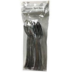 P.P Premium Spoons Plastic 12ct Silver-wholesale