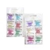 Hair Clips 6pk Clear Asst Clrs-wholesale