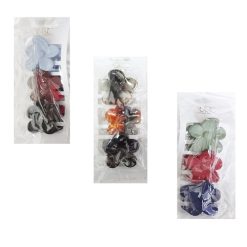 Hair Clips 3pk Flower Asst Clrs-wholesale