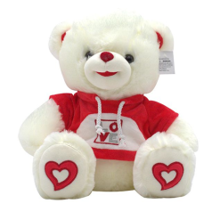 Toy Plush Teddy Bear 12in White-wholesale