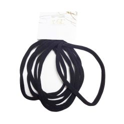 Elastic Headband 6pk Black-wholesale