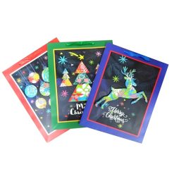 X-Mas Gift Bags 3D Lg Asst-wholesale