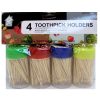 Toothpicks W-Dispenser 4pk
