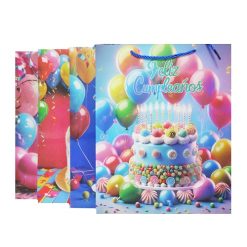 Gift Bags 3D Feliz Cumpleaños MD Asst-wholesale