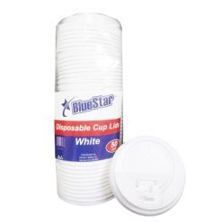 Blue Star Plastic Cup Lids 50ct 12-16oz-wholesale