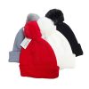 Ladies Winter Beanie W-Pom Pom Asst Clrs-wholesale