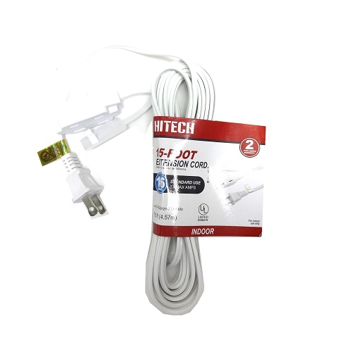 Extension Cord 15ft 3 Outlets White-wholesale Extension Cord 15ft 3 Outlets White-wholesale