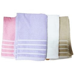 Bath Towel 27 X 54 Popcorn W-Border Asst-wholesale