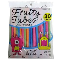 Fruity Tubes Candy 3.5oz Asst-wholesale