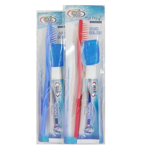 Oral Fusion Travel Kit 3pk Asst Clrs-wholesale Oral Fusion Travel Kit 3pk Asst Clrs-wholesale