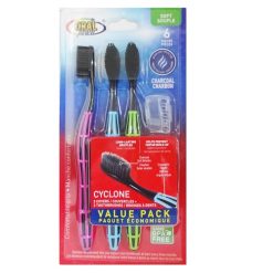 Oral Fusion Toothbrush 6pk Soft Charcoal-wholesale