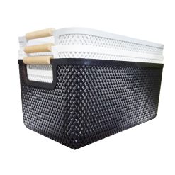 Storage Bin Plastic Asst Clrs 14X9X6.4-wholesale