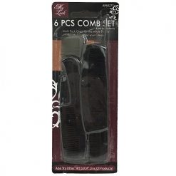 Comb Set 6pc Black