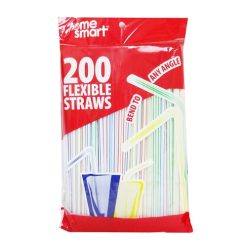 Home Smart Plastic Straws 200ct Bag-wholesale