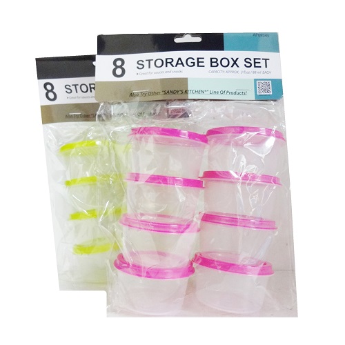 Storage Box Set 8pc 3oz Asst Clrs-wholesale Storage Box Set 8pc 3oz Asst Clrs-wholesale