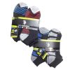 Mens Socks Low Cut 6pk 6-12 Asst-wholesale