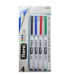 Pens Fine Tip 4pk Asst Clrs-wholesale