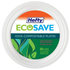Hefty Eco Save Plates 16ct 10.125in-wholesale