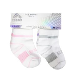 Infant Shortie Socks 6pk 12-24 Girls-wholesale