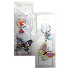Keychain Butterfly Asst Clrs-wholesale