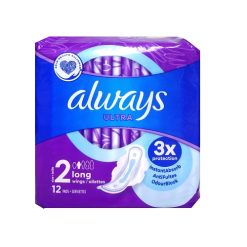 ***Always Ultra Maxi Pads 12ct #2 Long W-wholesale