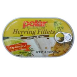 Polar Herring Fillets In Mustard 3.53oz-wholesale