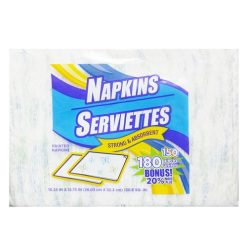 Napkins 180ct 10.25 X12.75in W-Design-wholesale