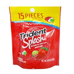 Trident Gum 15ct Pouch Splsh Strwbry-Lim-wholesale