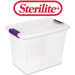 Sterilite Latch Box 27qt Clear View-wholesale