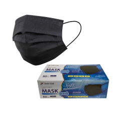 Disposable Mask 50pc Blk 3-Ply Blk-Blk-wholesale