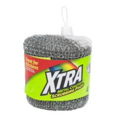 Xtra Scrubbing Pads 4pc Metal-wholesale