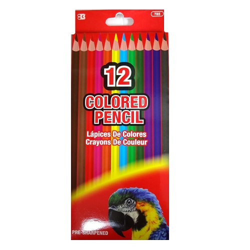 Colored Pencils 12ct Pre-Sharpnd-wholesale