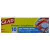 Glad Freezer Zipper Bags 10ct 1 Qt-wholesale