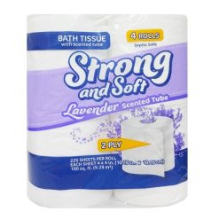 Strong & Soft Bath Tissue 4pk Lavender-wholesale
